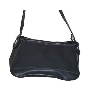 Vintage Y2K Jones New York Pocketbook Black Shoulder Bag Purse Silver Studs
